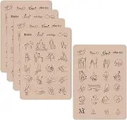 TgoBeauty Tiny Tattoo Practice Skin Silicone Sheet Heartwarming Family Themed Mother-Child Bond, Pregnancy, Father-Baby Art – Ideal for Tattoo Learners (Type E-Pink Pad-4pcs)