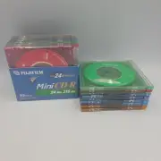 Fujifilm 24 Minute 210 MB Mini CD-R 10 Discs 5 Colors NEW SEALED & 9 Loose Disks