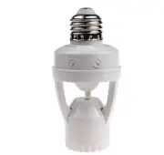 Motion Sensor Light Socket,Pir Motion E26 Screw Bulb Adapter, Auto On/Off Nig...