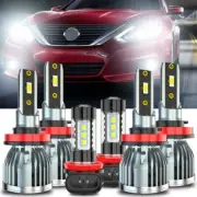 6x de bombillas LED de faros Luces antiniebla para For Nissan Altima 2007-2017 (for: Nissan)