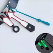 Red Trim White Painted Blue Second Green Lume Watch Hands for NH35/36 Movement