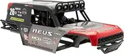 MEUS RACING MB24 Body 5.2in 132MM Axial Shell Body ABS+Nylon Carbon Fiber Frame for 1/24 Axial SCX24 Bronco JLU B-17 C10-(Red)