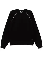 [SOLID HOMME] Crewneck Pullover With Zip Detail