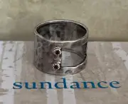 NWT Sundance Catalog Silver Ruby “Window Box Ring” Size 7 $248