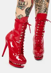 [Pleaser] Hot Check Me Out Platform Heels