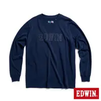 在飛比找momo購物網優惠-【EDWIN】男裝 再生系列 CORE牛仔LOGO長袖T恤(