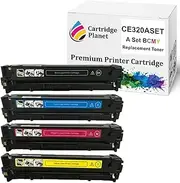 Cartridge Planet 4 Pack BCMY Compatible Toner Cartridge for HP 128A CE320A CE321A CE322A CE323A (2,000/1,300 (B/CMY) Pages) for HP Color Laserjet CM1415fn CM1415fnw CP1525