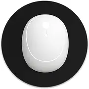 Dapesuom Mouse Pad, Small Round Mouse Pad 6 x 6 Inch with Non-Slip Rubber Base, Waterproof Mouse Mat, Mini Mouse Pad for Women Kids Wireless Mouse Laptops Keyboard Tray Home Office Travel, Jet Black