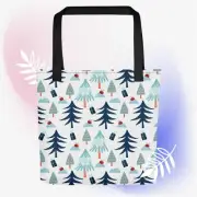 Winter Time Pine Trees Tote Bag