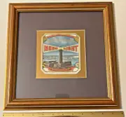 BEAUTIFULLY MATTED AND FRAMED VINTAGE MORO LIGHT CUBAN CIGAR LABEL