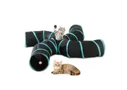 Pet Cat Kitten Puppy Tunnel Play Toy 5 WAY Foldable Exercise Tunnel Funny Toys