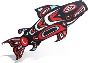 Totem Salmon Fish Windsock - 40-Inch Outdoor Decoration for Yard and Boat