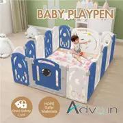 Advwin Foldable Baby PlayPen with 16 Toddlers Activity Panel