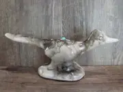 Navajo Pottery Horse Hair Road Runner Sculpture by Vail