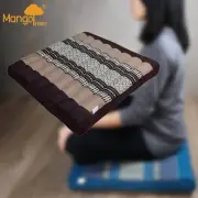 MANGO TREES Zabuton Meditation Floor Cushion 50x50cm Kapok Filled Brown