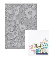 Spellbinders Embossing Folder Simply Perfect Florets Floral Flowers Card Front