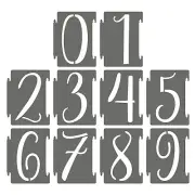 7 Inch Large Plastic Number Stencils, 20 Pcs, Wood