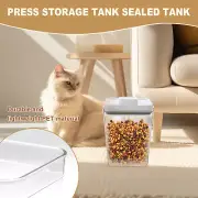 Airtight Pop Container with Lid Square Jar Container Stackable Food leMcw