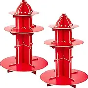 Fire Hydrant Cupcake Holder 2 Pieces 3 Tier Fire Hydrant Cupcake Stand Fighter Theme Holder Stand Truck Birthday Party Supplies Party Decor Decorations