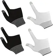 Mikinona 2Pairs Touchscreen Gaming Gloves Breathable Finger Gloves for Gamers Comfortable and Skin Friendly Design for Mobile Gaming and Includes