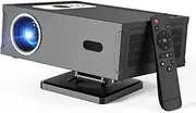 Teuyau Mini Projector Full HD 1080P Supports 4K, Smart Projector with WiFi 6 BT 5.0 and 360° Removable Stand, Mini Projector with Supports Auto Horizontal Trapezoid Correction and Remote Focus