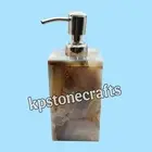 Grey Agate Gemstone Soap Dispenser 250ml | Handmade Natural Stone Lotion Sanitiz