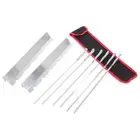 1 Set Portable Stainless Steel Barbecue Skewers Barbecue Sticks Kebab Skewer