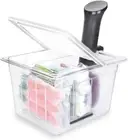 Sous Vide Container 12 Qt with Collapsible Hinged Lid and Rack Compatible
