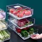 1pc Kitchen Refrigerator Storage Box Drawer Type Eggs And Meat Food Frozen