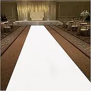 SXEVZOO Wedding Aisle Runner Carpet, Church Party Carpet Runner Runway Rug, Can Be Cut Polyester - Thickness 2mm, Non-Slip Outdoor Or Indoor Event Decor(White,1.2x20m)