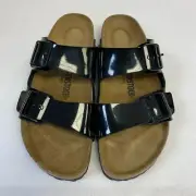 Birkenstock New w/ Box Arizona Patent Black Birko Flor Patent Narrow Select Size