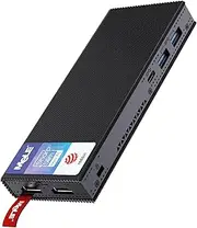 MeLE Fanless Stick PC PCG02 Pro 12th N100 8GB/256GB, Mini Computer Stick Dual HDMI 4K 4266MHz LPDDR4 WiFi Gigabit Ethernet USB Type-C PD3.0 Slim PC on Business Office Industrial IOT Media Home