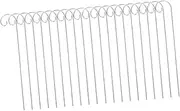 Kisangel 20pcs Metal Shepherd Hook Garden Plant Stake Durable Outdoor Lawn Ornament for Hanging Plants Signs and Decorations Easy Installation for Gardens and Yards