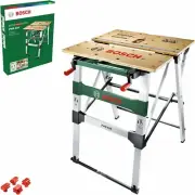 Mobile Portable Work Bench Table Foldable Bamboo Surface Aluminum