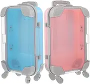 FRCOLOR 2pcs Box Mini Suitcase Lash Storage Box Lightweight Plastic Travel Makeup Containers for Eyelashes Candy and Cosmetics Versatile and Portable Design