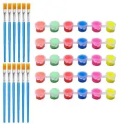 6 Set Glow in the Dark Paint with Paint Brushes 6.7 x 0.8 x 0.8 Inch Bright4908