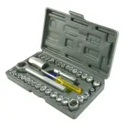 1/4-Inch 3/8-Inch Drive 6-Point Socket Star Socket Set SAE Inch / Metric 40 Pcs
