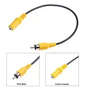 3.5mm Mono Female Plug to RCA Male Jack Audio Extension Cable Cord Plug Adapter