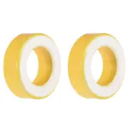 2pcs 19.5 x 33.5 x 11.1mm Ferrite Ring Iron Powder Toroid Cores Yellow White
