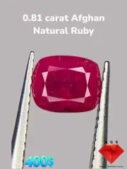 0.81 Carat Natural Afghan Ruby – Untreated & Unheated
