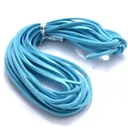 3.5M Microfiber Flat Faux Leather Thread Cord For Jewelry Making Turquoise USA