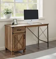 Folkston Writing Desk 120cm 1 Drawer Rustic Design