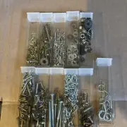 Lot Of 11 Assorted Binyon’s Eye Hook Screw Pins Washers Bolts Nuts #1