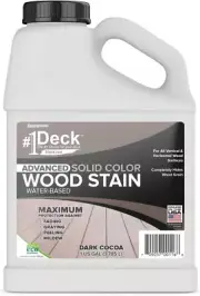 #1 Deck Premium Advanced Solid Color Outdoor Wood Stain and Sealer in One – Wate