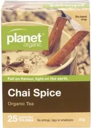 Planet Organic Chai Spice Herbal Tea Bags 25pk
