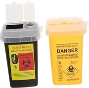 MERRYHAPY 2pcs Tattooing Needle Waste Bucket Small Holder Container Bin Plastic Bucket Needle Disposal Bucket Waste Bucket Waste Disposal Bucket