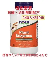 在飛比找Yahoo!奇摩拍賣優惠-Now Enzymes 植物酵素 植物酶 蛋白酶 分解酵素 