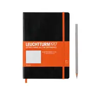 Leuchtturm1917 Notebook Medium A5 Lined - Black (Orange Band&Marker)
