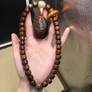 Yak Horn Carved Turtle Shell Beads Necklace Chain Pendant Amulet Feng Shui