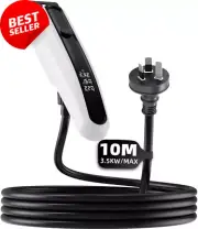 Type 2 EV Charger, 3.5KW, 10M Cable, Adjustable Current (10A-15A)